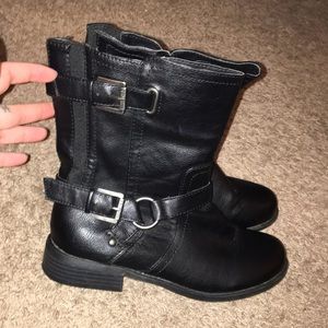 Guess Black Leather Booties